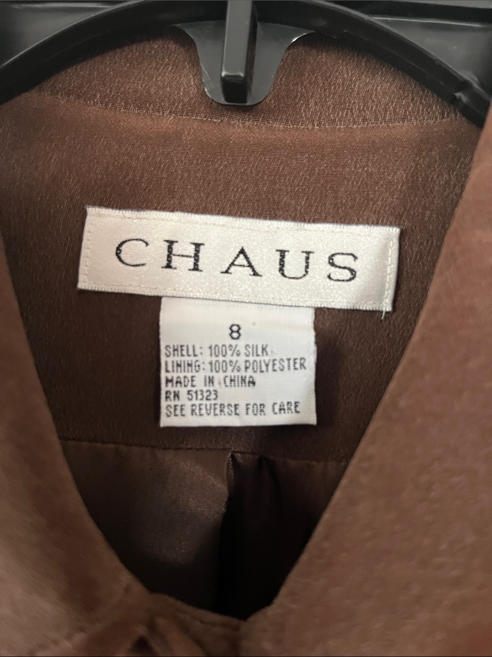 Chaus Women's Brown Button-Front Silk Suit - Picture 3 of 6